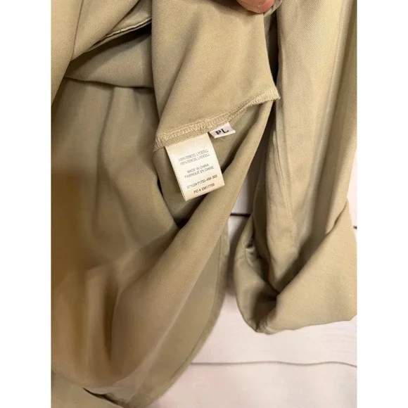 Cloth & Stone Women's Khaki Roll Tab Sleeve Button Down‎ Shirt PL - Picture 4 of 6